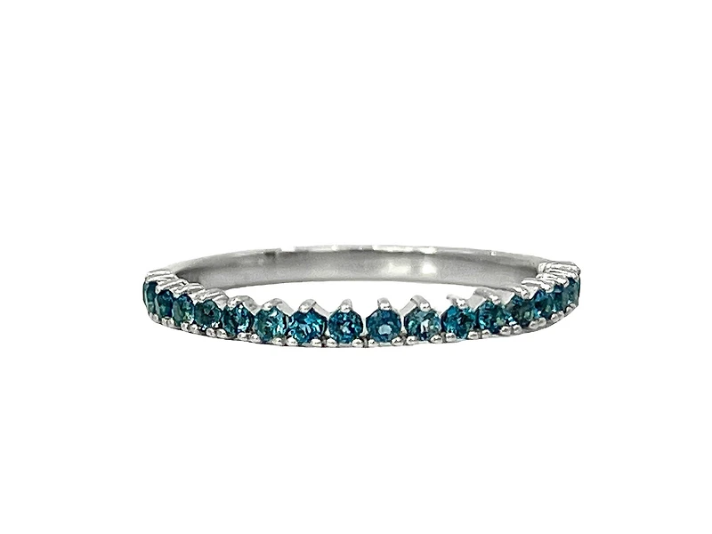 14K White Gold London Blue Topaz Ring