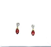 Garnet & Diamond Earrings