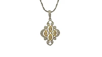 14K White & Yellow Gold 0.49cttw Diamond Pendant, 18"