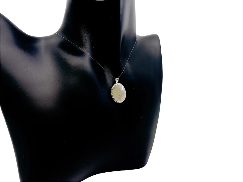 925 Sterling Silver Polished Front and Brushed Back Oval Locket - 20mm x 15mm