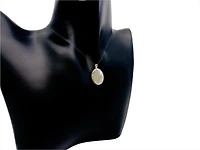925 Sterling Silver Polished Front and Brushed Back Oval Locket - 20mm x 15mm