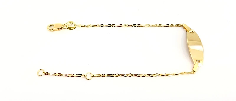 10K Yellow Gold Baby ID Bracelet