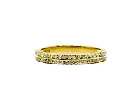 10K Yellow Gold 0.25cttw Diamond Double Band Ring - 6.5 / 4.5