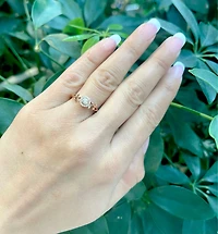 10K Rose Gold 0.25cttw Canadian Diamond Ring, size 6.5