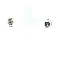 10K White Gold 4mm Sapphire Earrings