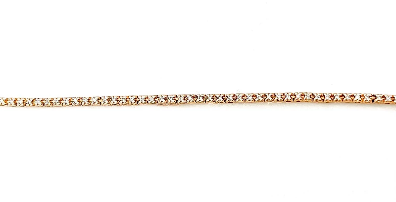 14K Rose Gold 0.35cttw Diamond Tennis Bracelet, 7"