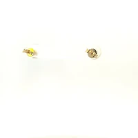 10K Yellow Gold Illusion Set Diamond Solitaire Earrings 0.04cttw