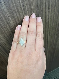 10K Yellow Gold 0.50cttw Diamond Ring - size 6.5