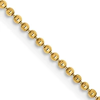 14K Gold 1.20mm Fancy Bead Chain - /