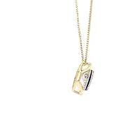 10K Yellow Gold 0.27cttw Diamond Pulse Pendant, 18"