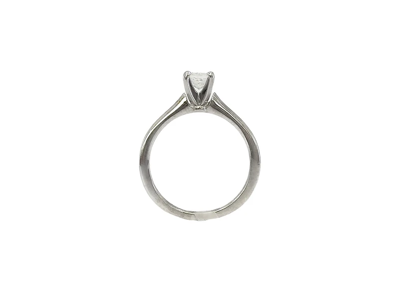 14k White Gold 0.45Cttw Lab Grown Princess Cut Diamond Engagement Ring - /
