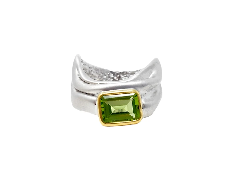 Silver and Peridot Ring