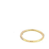 10K Yellow Gold 0.10cttw Diamond Band - size 6.5