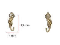 10K Yellow Gold 0.06cttw Diamond Half Hoop Earrings