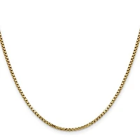 14K Gold 1.5mm Semi-Solid Round Box Chain - /