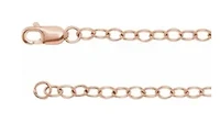 2.5 mm Cable Chain with Lobster Clasp - Various Lengths /