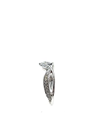 10K White Gold 0.30cttw Diamond Crown Ring, size 6.5