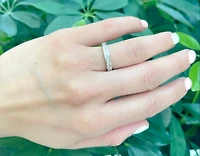 14K White Gold 0.40ctts Princess Cut Diamond Wedding Band