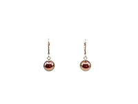 14K Rose Gold South Sea Pearl 9-10mm Earrings