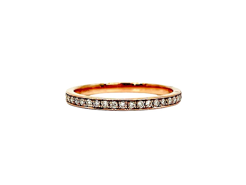 10K Rose Gold 0.10cttw Diamond Ring - Size 6.75 - 4.5