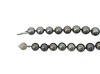 14K White Gold 9-12.3mm Tahitian Pearl Strand - 18"