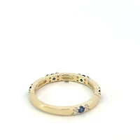 10K Yellow Gold Sapphire & Diamond Ring