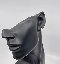 10K Yellow Gold 0.33cttw Diamond Hoop Earrings