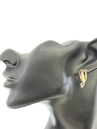 10K Tri Tone Gold 23mm Earrings