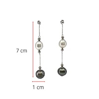 14K Gold South Sea and Tahitian Pearl Earrings with Butterfly Backs