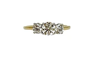 14K Gold 1.00cttw Lab Grown Diamond 3 Stone Engagement Ring - carat / 4.5