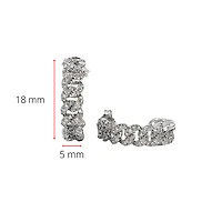 10K White Gold 0.66cttw Miami Cuban Link Diamond Earring