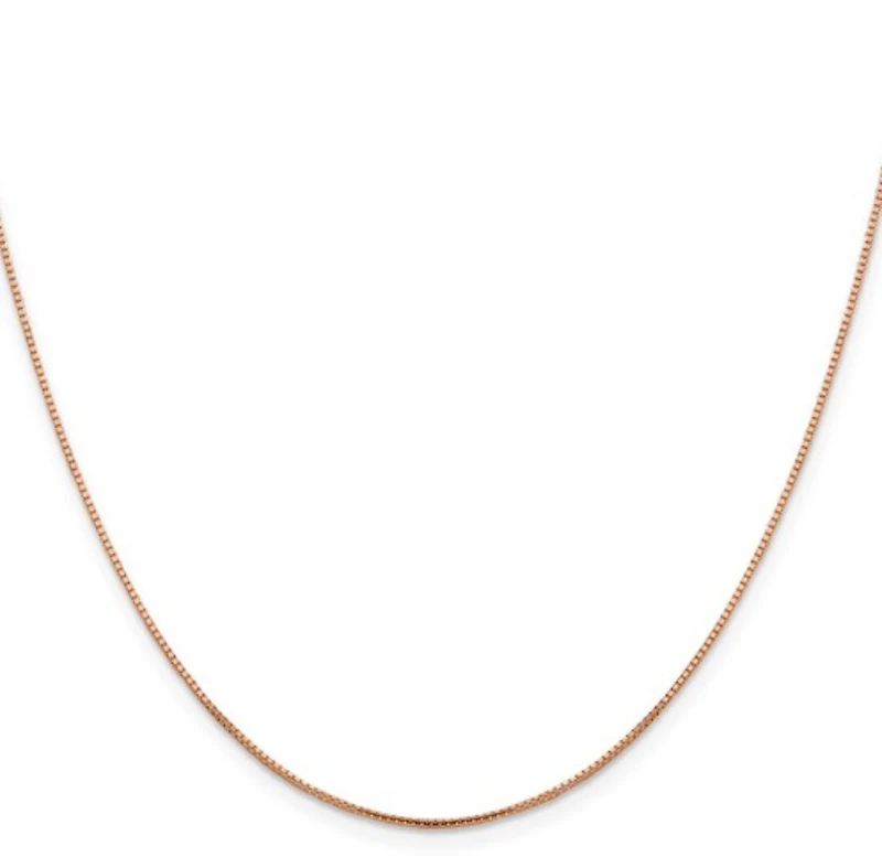 14K Rose Gold Box Chain - 1.0mm