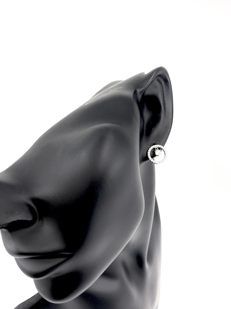 Sterling Silver Cubic Zirconia Stud Earrings