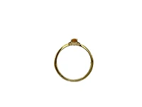 10K Yellow Gold 0.22cttw Genuine Citrine and 0.03cttw Diamond Ring