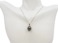 10/14K White Gold Tahitian Pearl Pendant