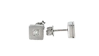 10K White Gold 0.10cttw Diamond Stud Earrings