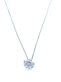 10K White Gold 0.04 Canadian Diamond Maple Leaf Pendant