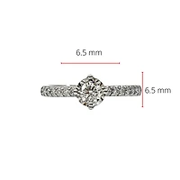 10K White Gold 0.51cttw Round Brilliant Cut Illusion Set Diamond Ring