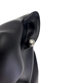 14K Yellow Gold 11mm Tahitian Pearl Stud Earrings with Butterfly Back
