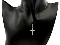 925 Sterling Silver 33mm x 20mm Hollow Crucifix Cross Charm - Large
