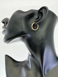 10K Yellow Gold 20mm Sleeper/Keeper/Hoop Earrings