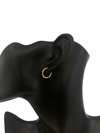 10K Yellow Gold 13mm Earrings