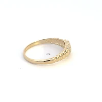 10K Yellow Gold 0.013cttw Diamond Signet Ring, size 6.5 - 4.5