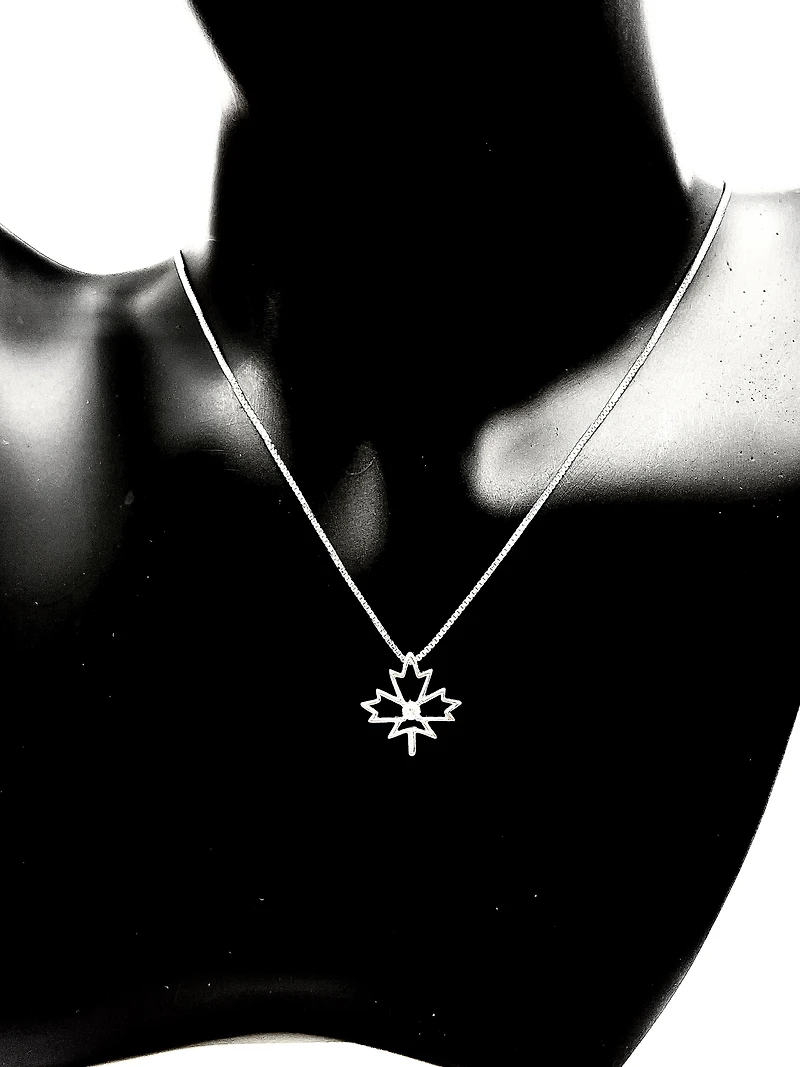 Sterling Silver 0.08cttw Diamond Round Cut Pendant, 18"