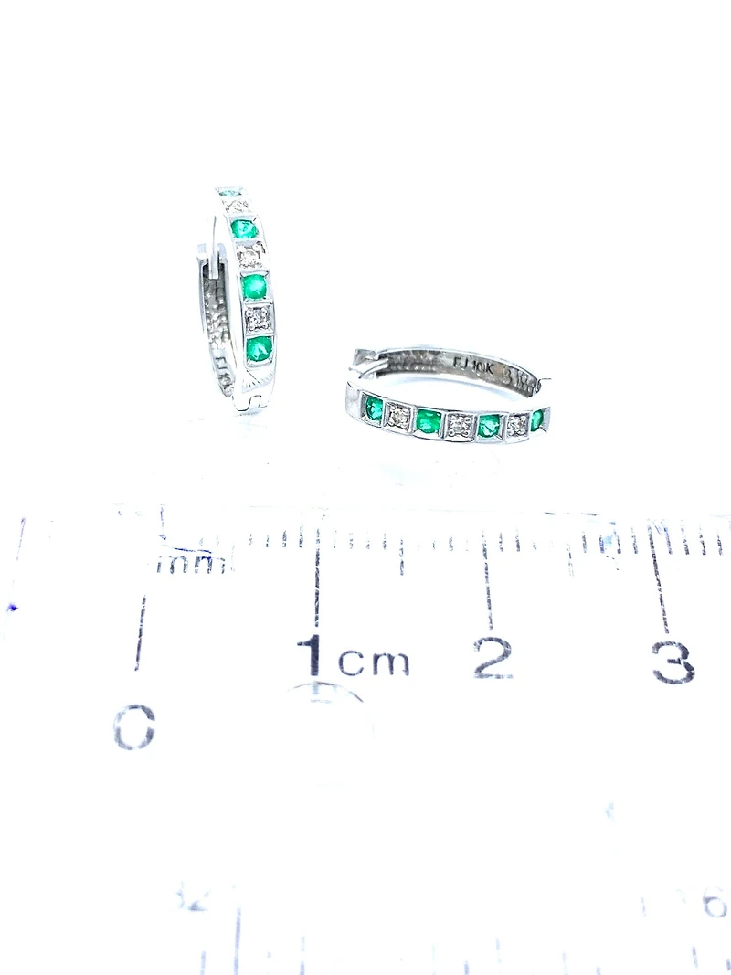 Emerald and Diamond Earrings