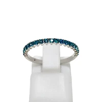 14K White Gold London Blue Topaz Ring