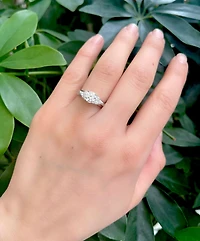 14K White Gold 1.37cttw Diamond Engagement Ring, size 6.5