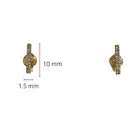 10K Yellow Gold Diamond Bar Earrings 0.14cttw