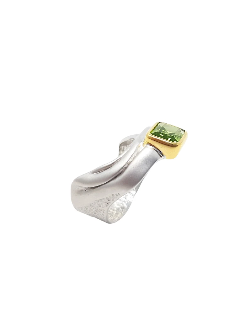 Silver and Peridot Ring