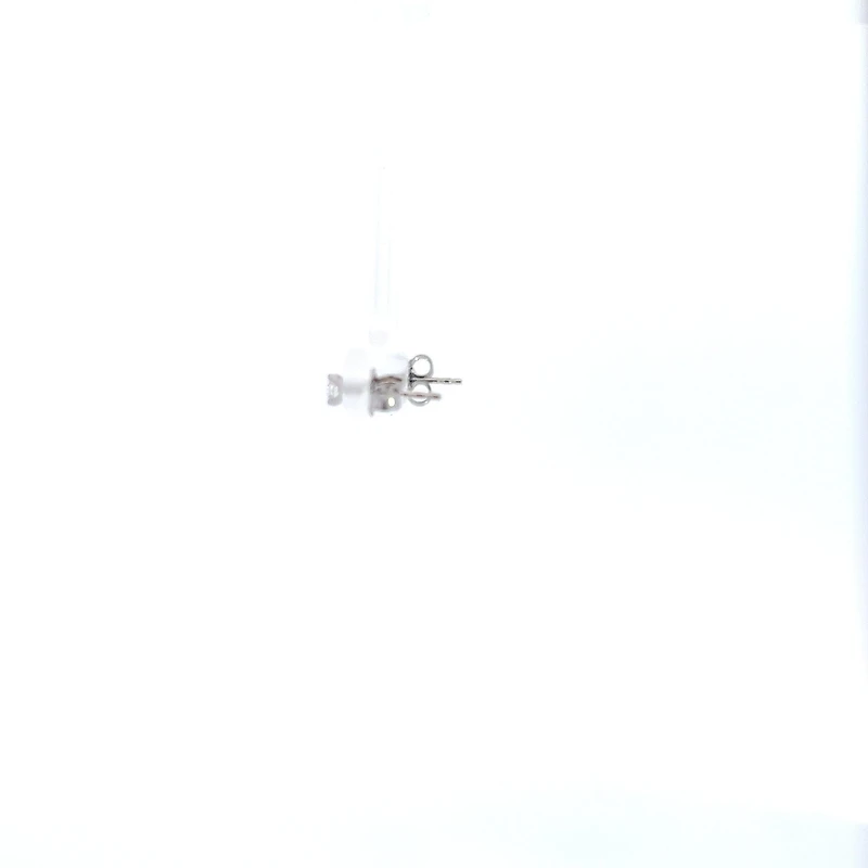 10K White Gold Diamond Solitaire Earrings 0.06cttw